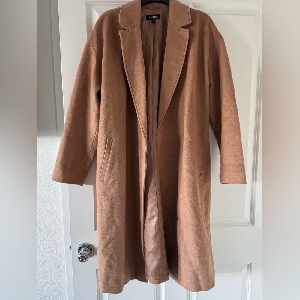 Express Women's Camel Trench Coat - Picture 2 of 5